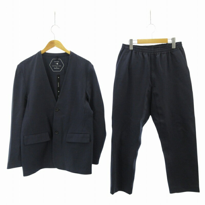 【中古】エストネーション ESTNATION TECLER 近年 セットアップ スーツ ジャケット 紺 ネイビー M 12-200-04-070132 メンズ 【ベクトル 古着】 250511
