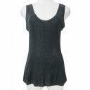 【中古】イッセイミヤケ ISSEY MIYAKE タンクトップ サイドリブ ニット 無地 黒 ブラック ■GY09 X レディース 【ベクトル 古着】 250526