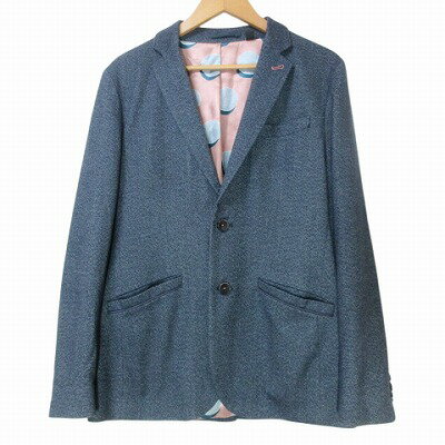 【中古】テッドベーカー TED BAKER スーツ テーラードジャケット 2B シングル 総裏地 パンツ スラックス S〜M相当 2 28S 紺 ネイビー ■GY09 X メンズ 【ベクトル 古着】 250607