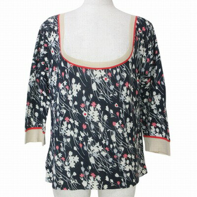 【中古】マックスマーラ ウィークエンドライン MAX MARA WEEKEND LINE 花がら ニット セーター 薄手 7..