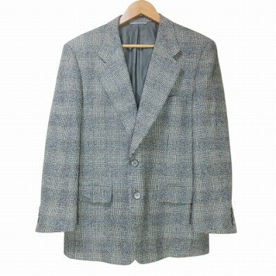 【中古】ニナリッチ NINA RICCI ムッシュ Monsieur テーラードジャケット ブレザー シングル 2B グレンチェック 総裏地 94 AB4 S相当 グレー系 ■GY09 X メンズ 【ベクトル 古着】 250618