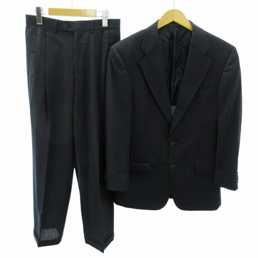 【中古】エルメネジルドゼニア Ermenegildo Zegna ビジネススーツ セットアップ ジャケット パンツ 背抜き 2B ウール 46 黒 ブラック 0709 ●ECO メンズ 【ベクトル 古着】 250709 【中古】エルメネジルドゼニア Ermenegildo Zegna ビジネススーツ セットアップ ジャケット パンツ 背抜き 2B ウール 46 黒 ブラック 0709 ●ECO メンズ 【ベクトル 古着】 250709
