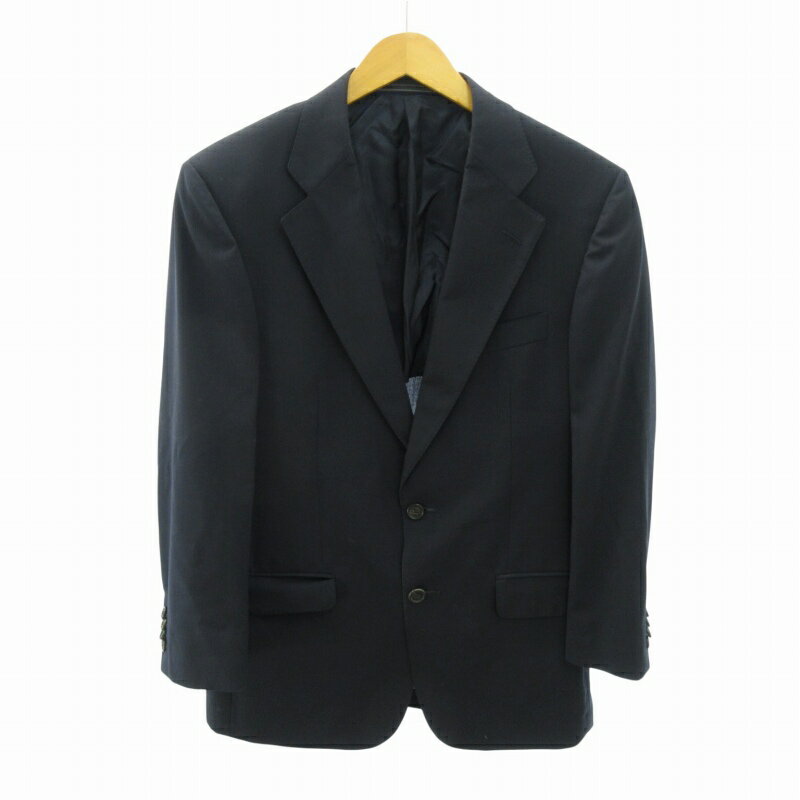 【中古】エルメネジルドゼニア Ermenegildo Zegna ビジネススーツ セットアップ ジャケット パンツ 背抜き 2B ウール 46 黒 ブラック 0709 ●ECO メンズ 【ベクトル 古着】 250709