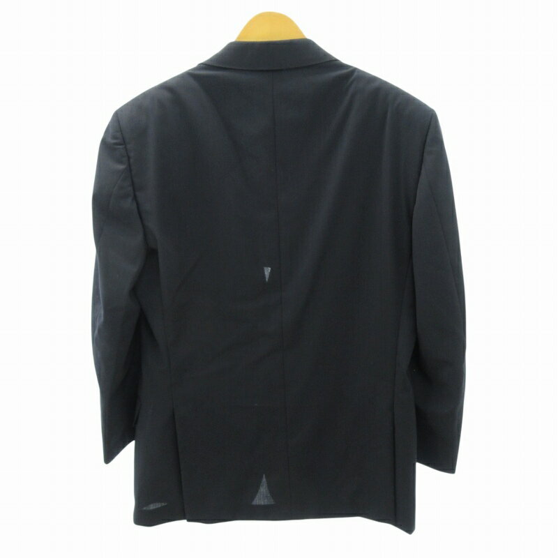 【中古】エルメネジルドゼニア Ermenegildo Zegna ビジネススーツ セットアップ ジャケット パンツ 背抜き 2B ウール 46 黒 ブラック 0709 ●ECO メンズ 【ベクトル 古着】 250709