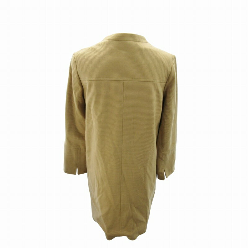 【中古】イエナ IENA ノーカラーコート スプリング ミドル丈 36 ピンク系 0728 ■MET1 レディース 【ベクトル 古着】 250728