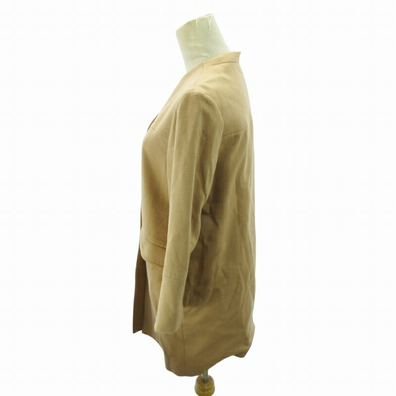 【中古】イエナ IENA ノーカラーコート スプリング ミドル丈 36 ピンク系 0728 ■MET1 レディース 【ベクトル 古着】 250728