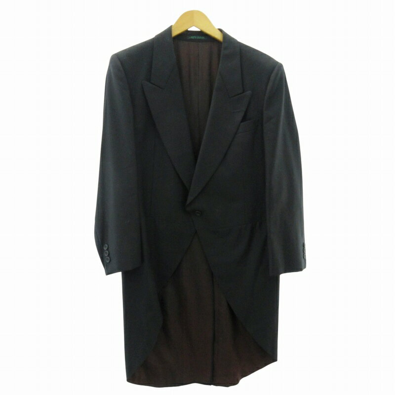 【中古】ART'S TAILOR アーツテイラー タキシード 燕尾服 スリーピース フォーマル セレモニー 黒 ブラック グレー 約M メンズ 【ベクトル 古着】 250726