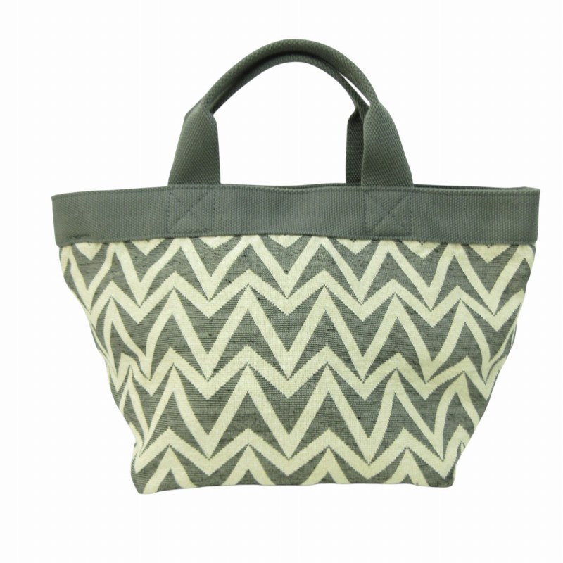 【中古】ルートート rootote 総柄 ハンドバッグ トート 舟形 グレー系 レディース 【ベクトル 古着】 250824