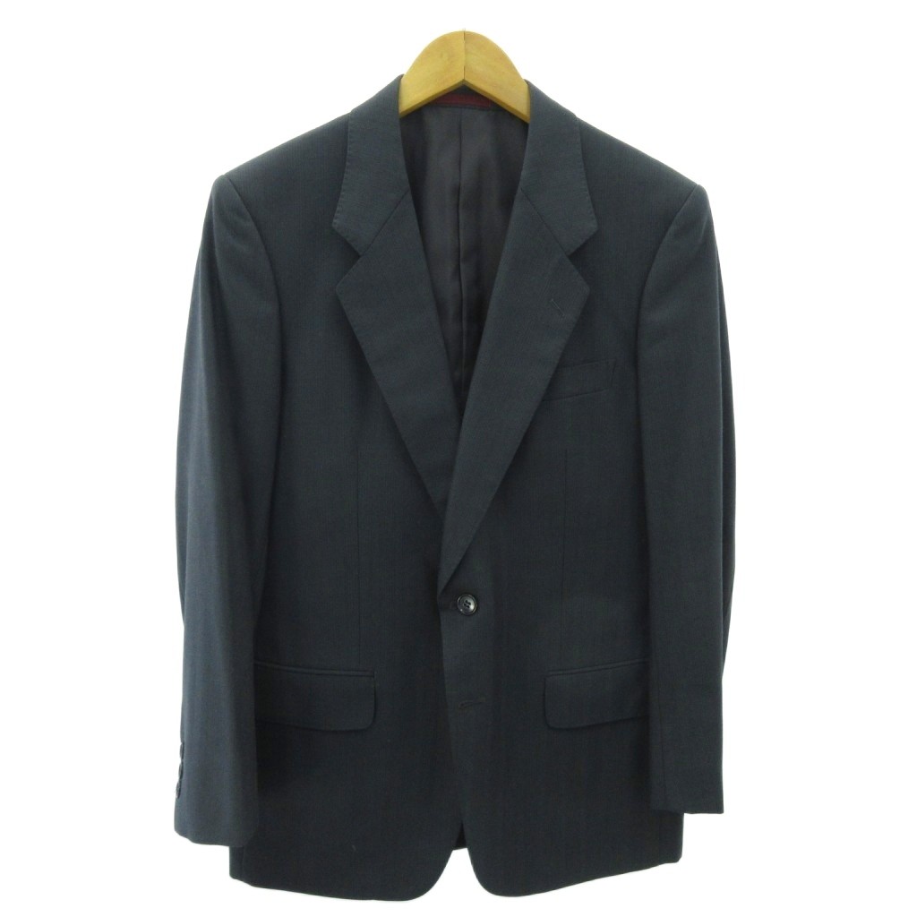 【中古】ダーバン DURBAN ヘリンボーン スーツ セットアップ サイドベンツ 半裏 青系 ブルー系 約S メンズ 【ベクトル 古着】 250909