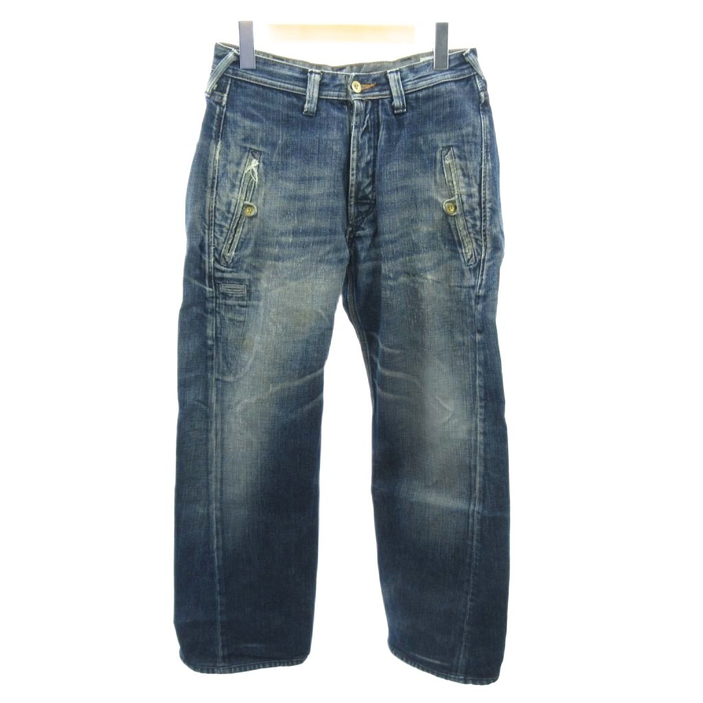 【中古】BlueBlood ブルーブラッド デニムパンツ ジーンズ ストレート ボタンフライ 30-32 インディゴブルー 1115 メンズ 【ベクトル 古着】 251115