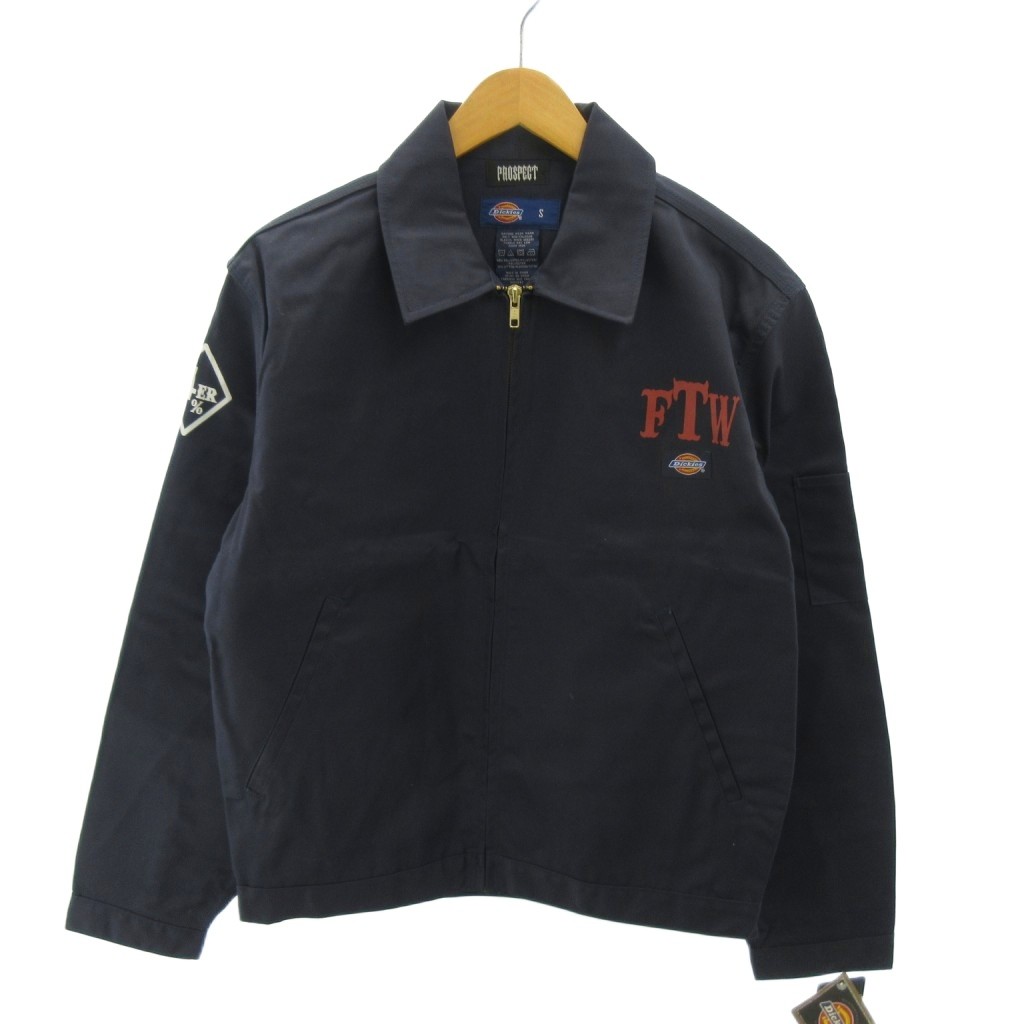 中古 未使用品 ディッキーズ Dickies タグ付き アイゼンハワーツイルジャケット ワーク ブルゾン プリント S 紺 ネイビー 0423 GY99 メンズ ベクトル 古着 260423