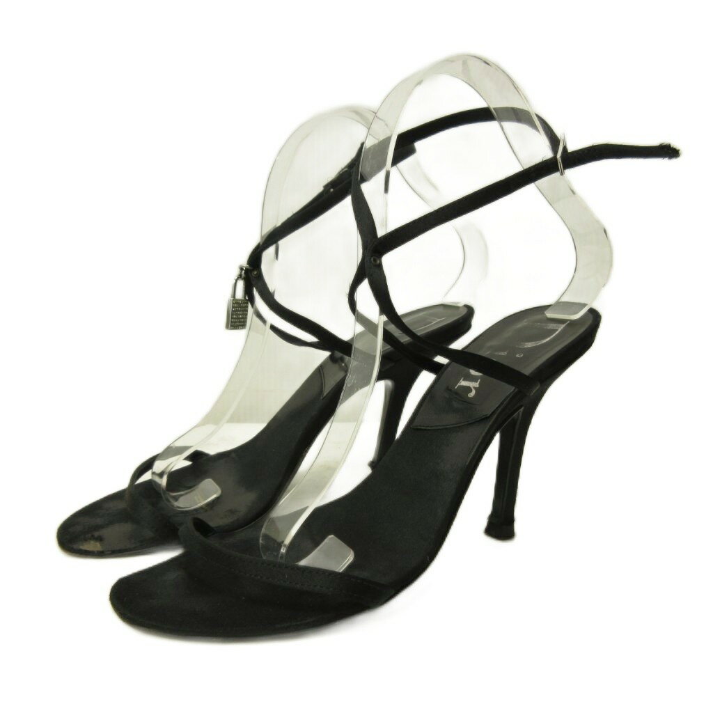 【中古】クリスチャンディオール Christian Dior サンダル パンプス ハイヒール ストラップ 36 23.0cm 黒 ブラック 0507 レディース 【ベクトル 古着】 260507