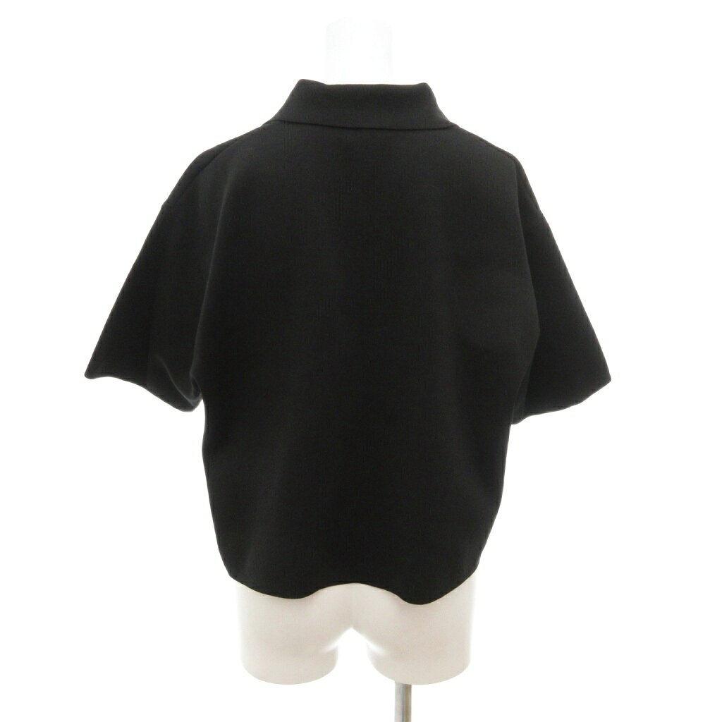 【中古】ミラオーウェン Mila Owen 美品 カットソー ニット Tシャツ 0 黒 ブラック 半袖 開襟 無地 /NL レディース 【ベクトル 古着】 260619 vectorpremium-19213026 ブランド古着ベクトルプレミアム店 サンプル画像2