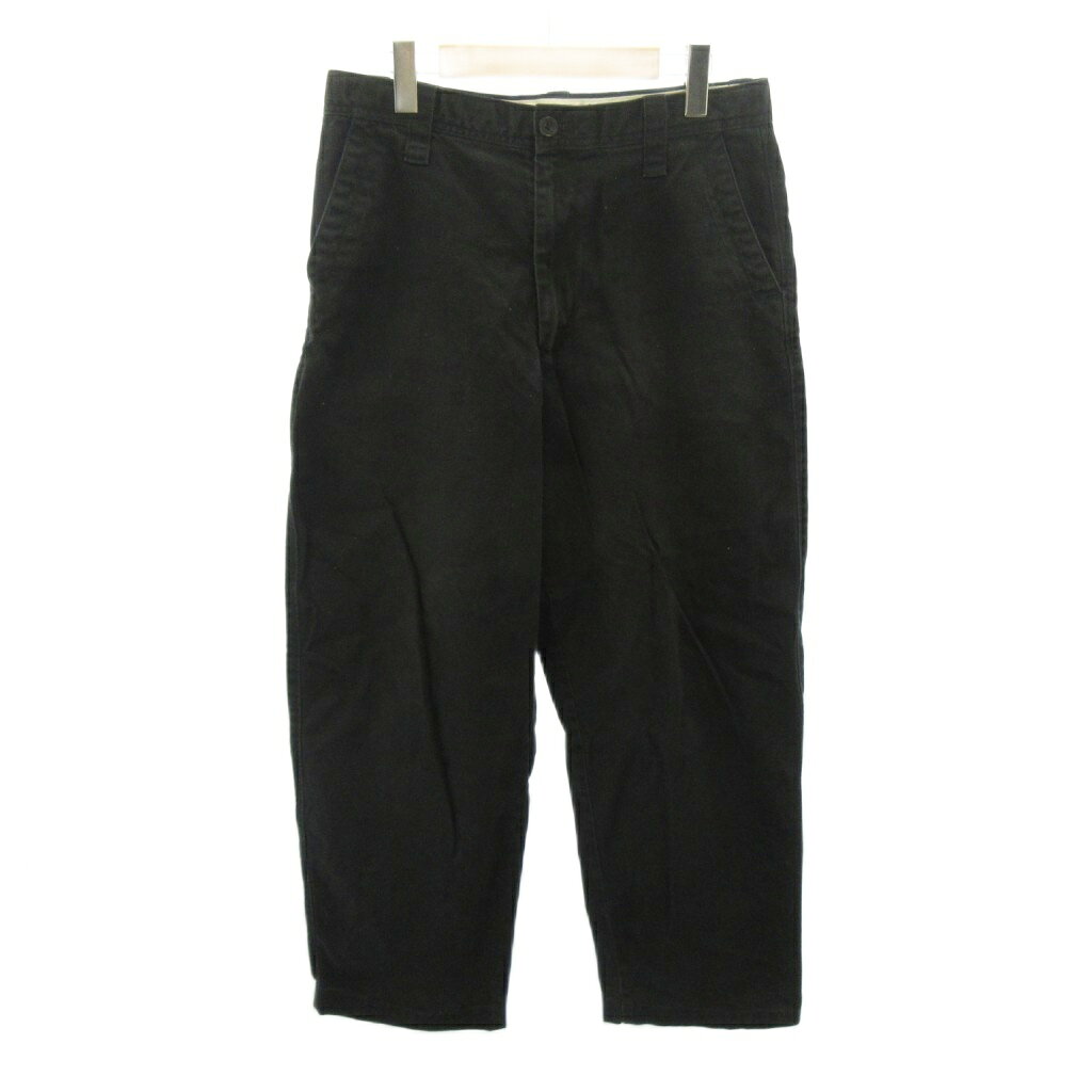 【中古】ユニクロ UNIQLO U ワイドフィットチノ パンツ ルーズ ジップフライ 黒 ブラック 321-475564 0904 メンズ 【ベクトル 古着】 260904