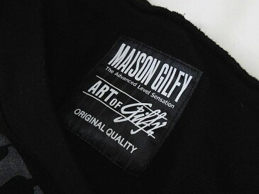 メゾンギルフィー MAISON GILFY ショート丈 プリント パーカー 黒 M レディース 【中古】【ベクトル 古着】 170519 ブランド古着ベクトルプレミアム店