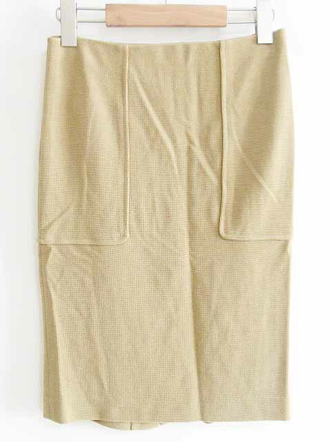 【中古】アイシービー iCB 台形スカート タイト ストレッチ ウール 無地 茶 ブラウン 2 W60 レディース 【ベクトル 古着】 191212 ベクトルプレミアム店
