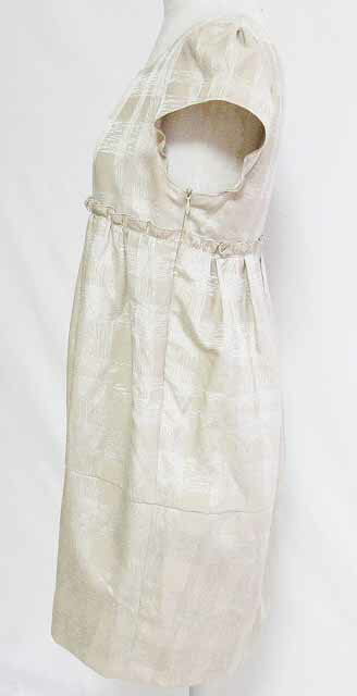 【中古】ジルスチュアート JILL STUART ワンピース チュニック ドレス 半袖 チェック 膝丈 ベージュ 0 レディース 【ベクトル 古着】 200130 ベクトルプレミアム店