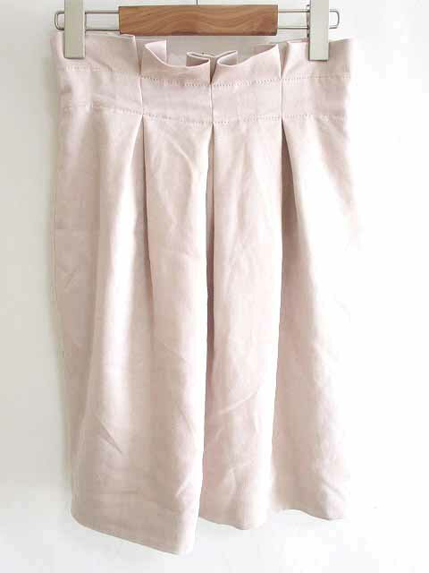 【中古】スピック＆スパン ノーブル Spick&Span Noble フレアスカート タックスカート 膝丈 無地 ピンク 36 レディース 【ベクトル 古着】 200221 ベクトルプレミアム店