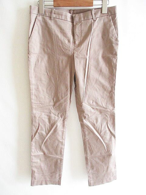 Cotton - 【中古】ユニクロ UNIQLO 無地 クロップド スキニー ロング パンツ ベージュ 64cm レディース 【ベクトル 古着】 200601 ベクトルプレミアム店