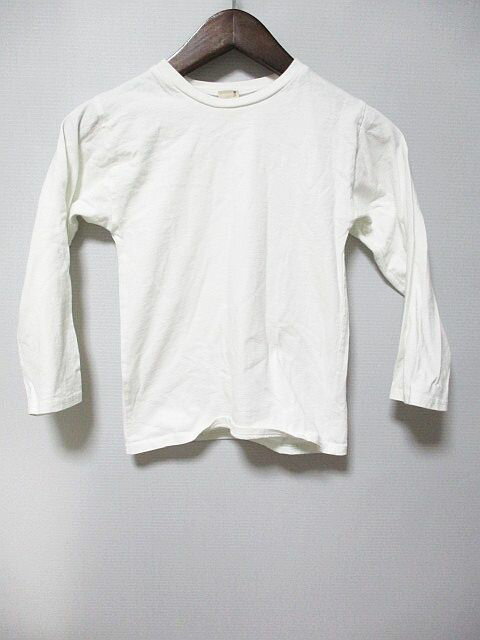 【中古】プティマイン Petit main 長袖 カットソー 無地 キッズ 白 130 キッズ 【ベクトル 古着】 220209