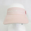 【中古】未使用品 マウロア ゴルフ MAULOA GOLF サンバイザー 帽子 ロゴ 刺繍 ワッペン ピンク F レディース 【ベクトル 古着】 240108