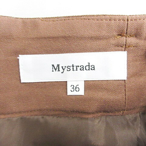 ブランド古着ベクトルプレミアム店の【中古】マイストラーダ Mystrada スカート フレアー ロング ベルト フェイクファー 茶 ブラウン 36 レディース 【ベクトル 古着】 240123｜アングル3