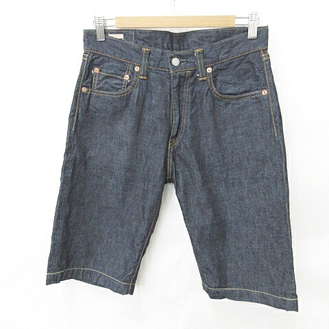 【中古】桃太郎ジーンズ MOMOTARO JEANS パンツ ジーンズ ハーフパンツ ミドルショートパンツ デニム インディゴ 紺 ネイビー 28 H1006SPZ メンズ 【ベクトル 古着】 240515