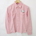 【中古】アンデコレイテッドマン UNDECORATED MAN シャツ カジュアルシャツ 長袖 ワッペン ダンガリ 起毛 綿 赤 レッド 2 メンズ 【ベクトル 古着】 240924(4)