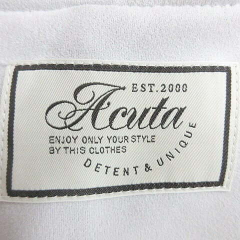 【中古】アクータ ACUTA コート ノーカラー Vネック ロング ライトグレー Free レディース 【ベクトル 古着】 241009