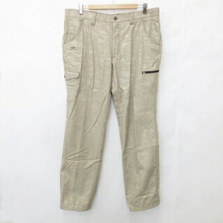 【中古】ティゴラ TIGORA ゴルフ パンツ ロング 防寒 裏起毛 カモフラ 迷彩柄 ベージュ 黒 92 メンズ 【ベクトル 古着】 240930