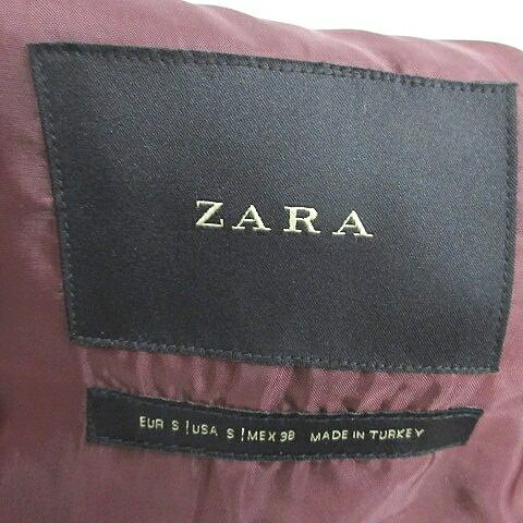 【中古】ザラ ZARA ベスト テーラーカラー シングル 前開き チェック 黒 茶 ブラック ブラウン 38 メンズ 【ベクトル 古着】 250130