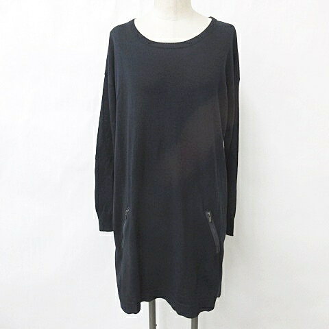 【中古】コントワーデコトニエ COMPTOIR DES COTONNIERS ワンピース ニットワンピ 長袖 丸首 ひざ丈 切..