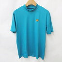 【中古】未使用品 ラウドマウスゴルフ Loud Mouth Golf スポーツウエア シャツ 半袖 ハイネック モックネック 吸汗速乾 接触冷感 UVカット ターコイズ ブルー 青 LL メンズ 【ベクトル 古着】 250316(4)