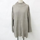 【中古】未使用品 アースミュージックアンドエコロジー EARTH MUSIC ECOLOGY セーター チュニック 長袖 ハイネック ドロップショルダー グレー F レディース 【ベクトル 古着】 250317