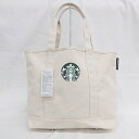 【中古】未使用品 スターバックス STARBUCKS トートバッグ 2022 福袋 キャンバス ロゴ ベージュ メンズ レディース 【ベクトル 古着】 2503...