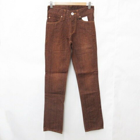 【中古】未使用品 ランヘリ RANHERRI 尾州デニム BISHU DENIM パンツ カラーデニム ジーンズ ストレート ロング ビンテージ加工 綿 茶 レンガ ブラウン29 メンズ 【ベクトル 古着】 250410 【中古】未使用品 ランヘリ RANHERRI 尾州デニム BISHU DENIM パンツ カラーデニム ジーンズ ストレート ロング ビンテージ加工 綿 茶 レンガ ブラウン29 メンズ 【ベクトル 古着】 250410