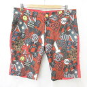 【中古】ダンスウィズドラゴン Dance With Dragon ゴルフ スポーツウエア パンツ ハーフパンツ ショートパンツ チビドラ 速乾 赤 レッド 3 メンズ 【ベクトル 古着】 250415(4)