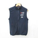 【中古】アンパスィ and per se ゴルフ スポーツウエア ベスト 薄中綿 キルト ジップアップ 2023年モデル 紺 ネイビー M メンズ 【ベクトル 古着】 250625