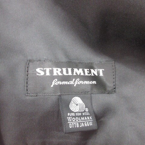 【中古】STRUMENT スーツ フォーマル セットアップ ジャケット パンツ ウール ブラック 黒 102BE7 メンズ 【ベクトル 古着】 250928