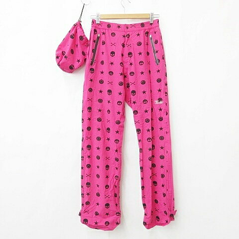 【中古】ダンスウィズドラゴン Dance With Dragon ゴルフ スポーツウエア レインウエア パンツ 総柄 ポ..