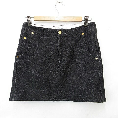 【中古】マークアンドロナ MARK LONA ゴルフ スポーツウエア スカート 刺繍 ストレッチ スカル ウール 黒 ブラック M レディース 【ベクトル 古着】 251027