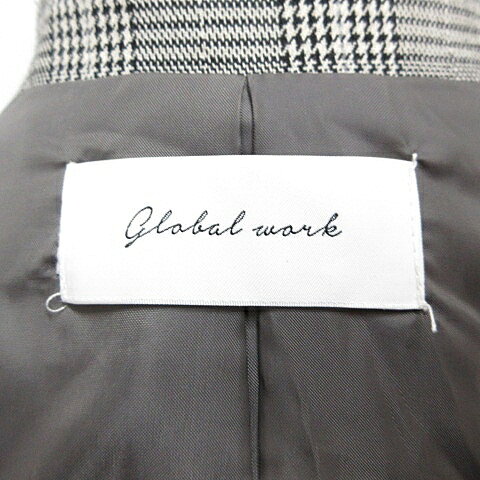 【中古】グローバルワーク GLOBAL WORK ジャケット テーラージャケット ダブル チェック 背裏 ベンツ グレー ベージュ F レディース 【ベクトル 古着】 260217 vectorpremium-18888414 ブランド古着ベクトルプレミアム店 サンプル画像3