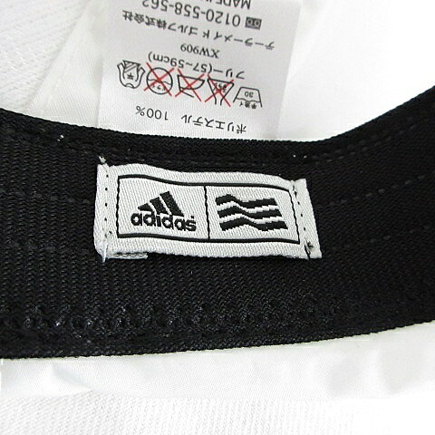 【中古】アディダス adidas GOLF ゴルフ 帽子 ハンチング メッシュ プリント ホワ...