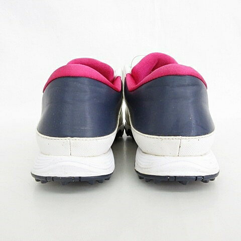 【中古】プーマ PUMA ゴルフシューズ ダイヤル式 スパイク 189421 ピンク ホワイト...