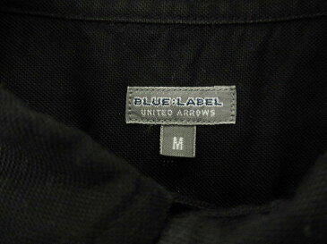 ブルーレーベル BLUE LABEL ユナイテッドアローズ シャツ ボタンダウン 半袖 コットン M 黒 ブラック /☆y メンズ 【中古】【ベクトル 古着】 180314 ブランド古着ベクトルプレミアム店