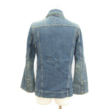 【中古】ヒステリックグラマー HYSTERIC GLAMOUR ジャケット デニム ダメージ加工 F 青 ブルー ☆CA☆キ32-5店 /hk0313 レディース 【ベクトル 古着】 190313 ブランド古着ベクトルプレミアム店