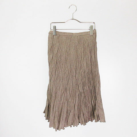 【中古】feel and ease スカート ひざ丈 フレア ウール混 64 茶 ブラウン ☆S☆ aan0318 レディース 【ベクトル 古着】 190318 ブランド古着ベクトルプレミアム店