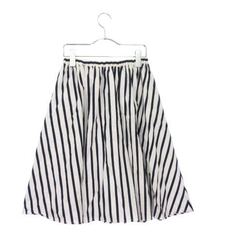 ブランド古着ベクトルプレミアム店の【中古】ルノンキュール Lugnoncure スカート ひざ丈 ミモレ フレア ストライプ M 白 ホワイト ☆S☆ /mm0322 レディース 【ベクトル 古着】 190322 ブランド古着ベクトルプレミアム店｜アングル2