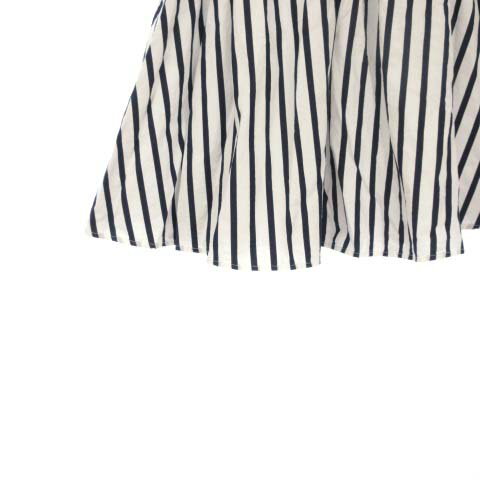 ブランド古着ベクトルプレミアム店の【中古】ルノンキュール Lugnoncure スカート ひざ丈 ミモレ フレア ストライプ M 白 ホワイト ☆S☆ /mm0322 レディース 【ベクトル 古着】 190322 ブランド古着ベクトルプレミアム店｜アングル3