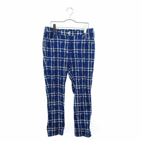 【中古】 オットー OTTO Collection パンツ テーパード 総柄 コットン 13 青 ブルー ☆S☆ /hk0620 レディース 【ベクトル 古着】 190620